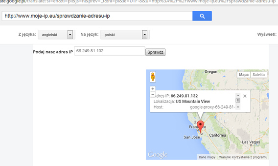 Darmowe proxy z USA, prosto od Google, poprzez Google Translator :)
